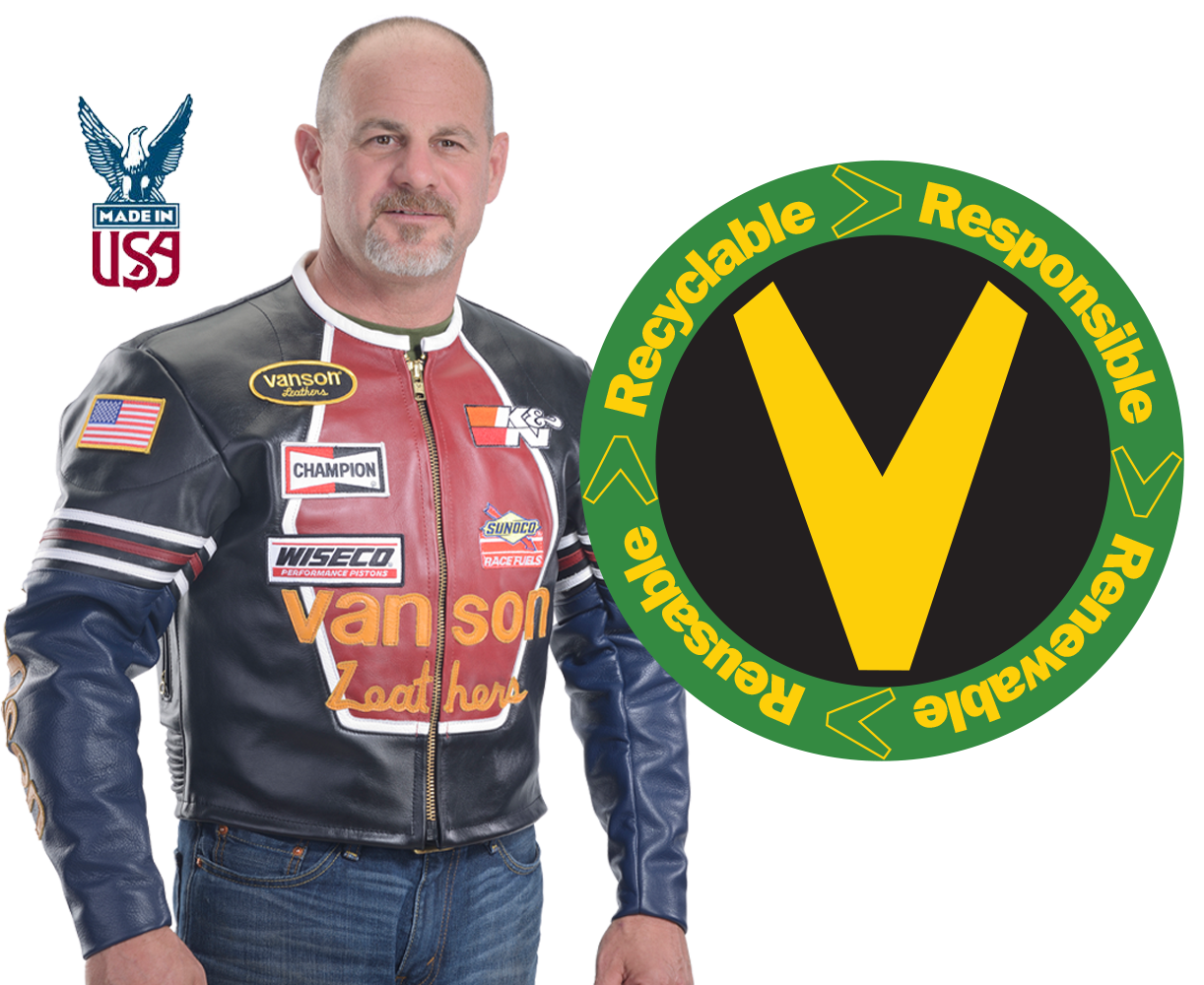Used, overstock, and odd sized Motorcycle Jackets by Vanson