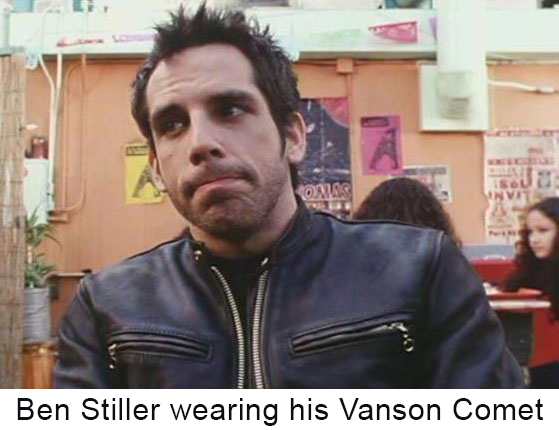 Ben Stiller wearing his personal Comet Jacket