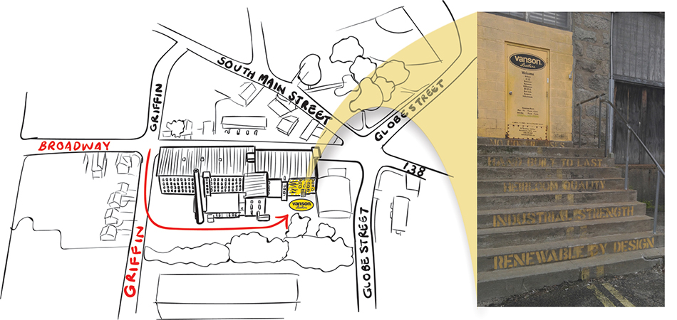 Map to Vanson Leathers