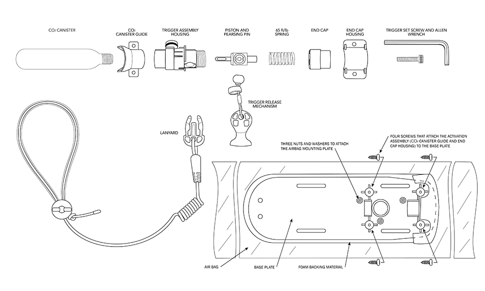exploded illustration of the Air-Pro trigger mechanism